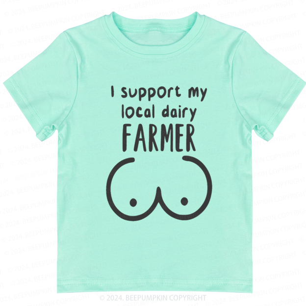 I Support My Local Dairy Toddler&Kids Tees 7