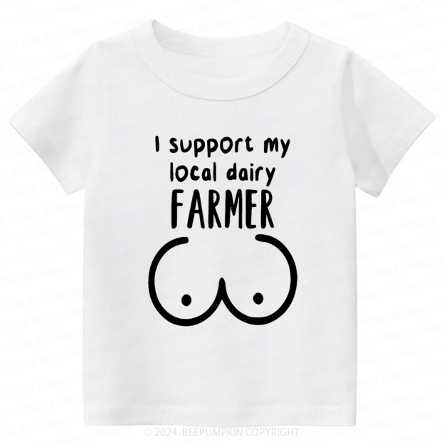 I Support My Local Dairy Toddler&Kids Tees 7
