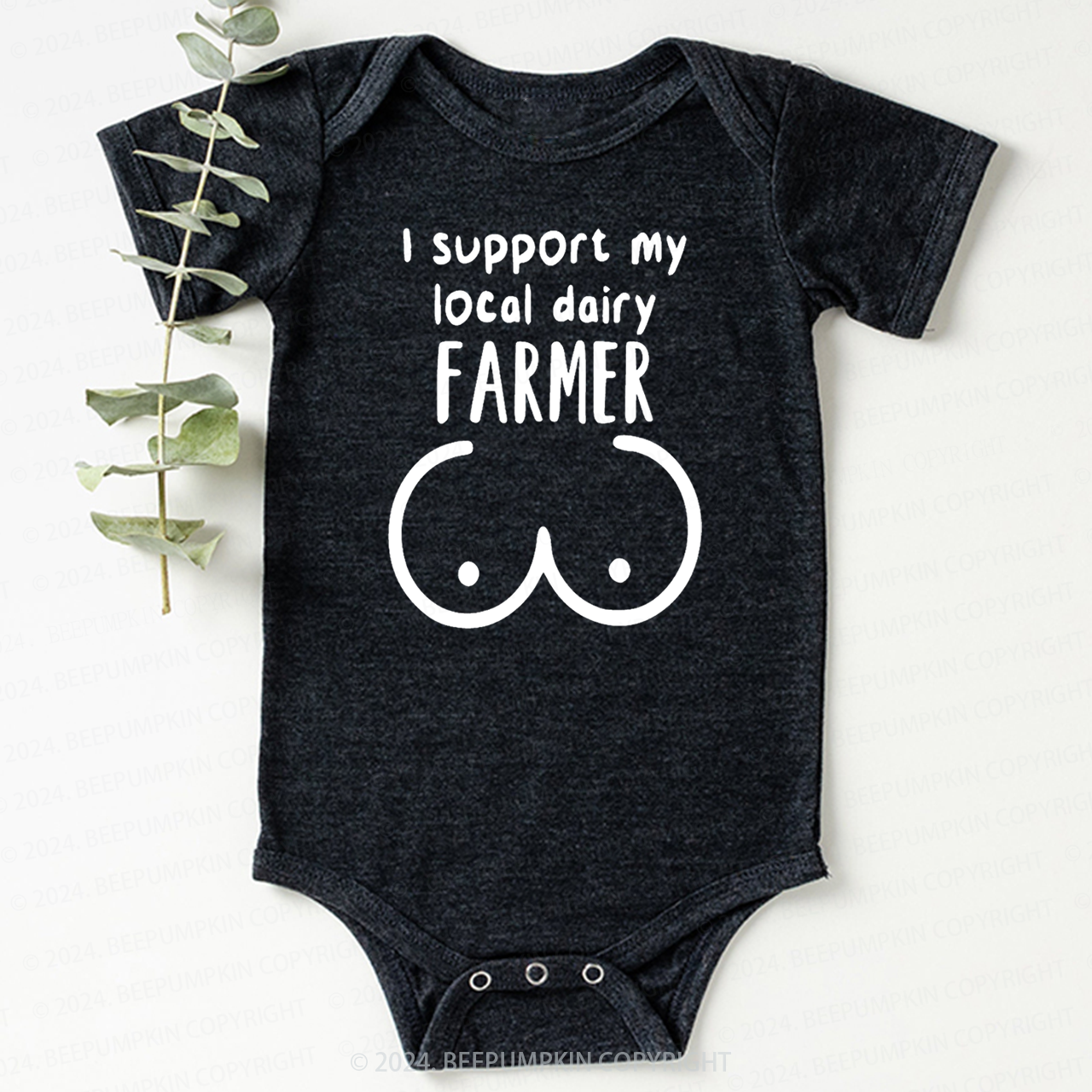 I Support My Local Dairy Bodysuit For Baby 7