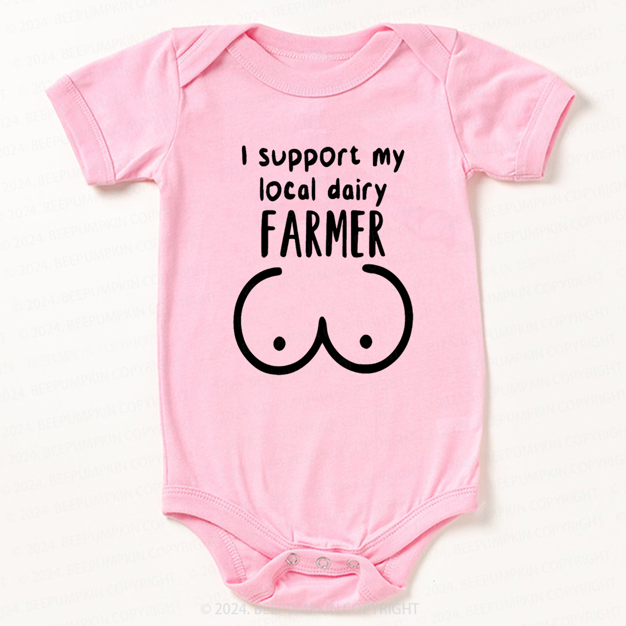 I Support My Local Dairy Bodysuit For Baby 7