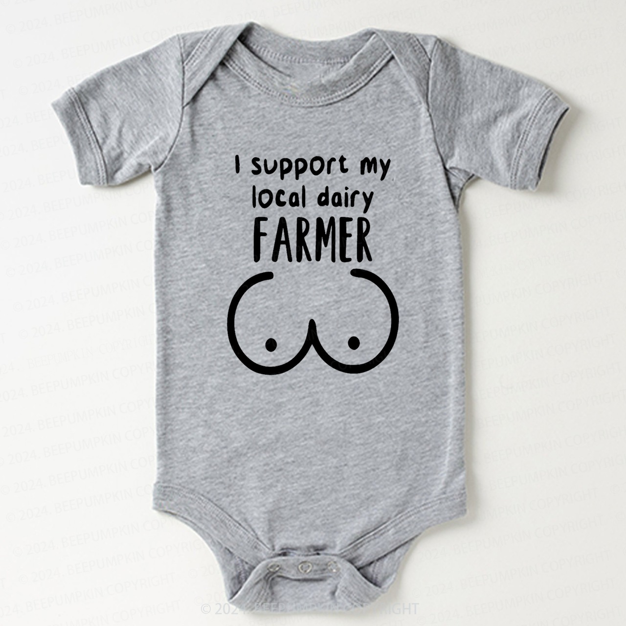 I Support My Local Dairy Bodysuit For Baby 7