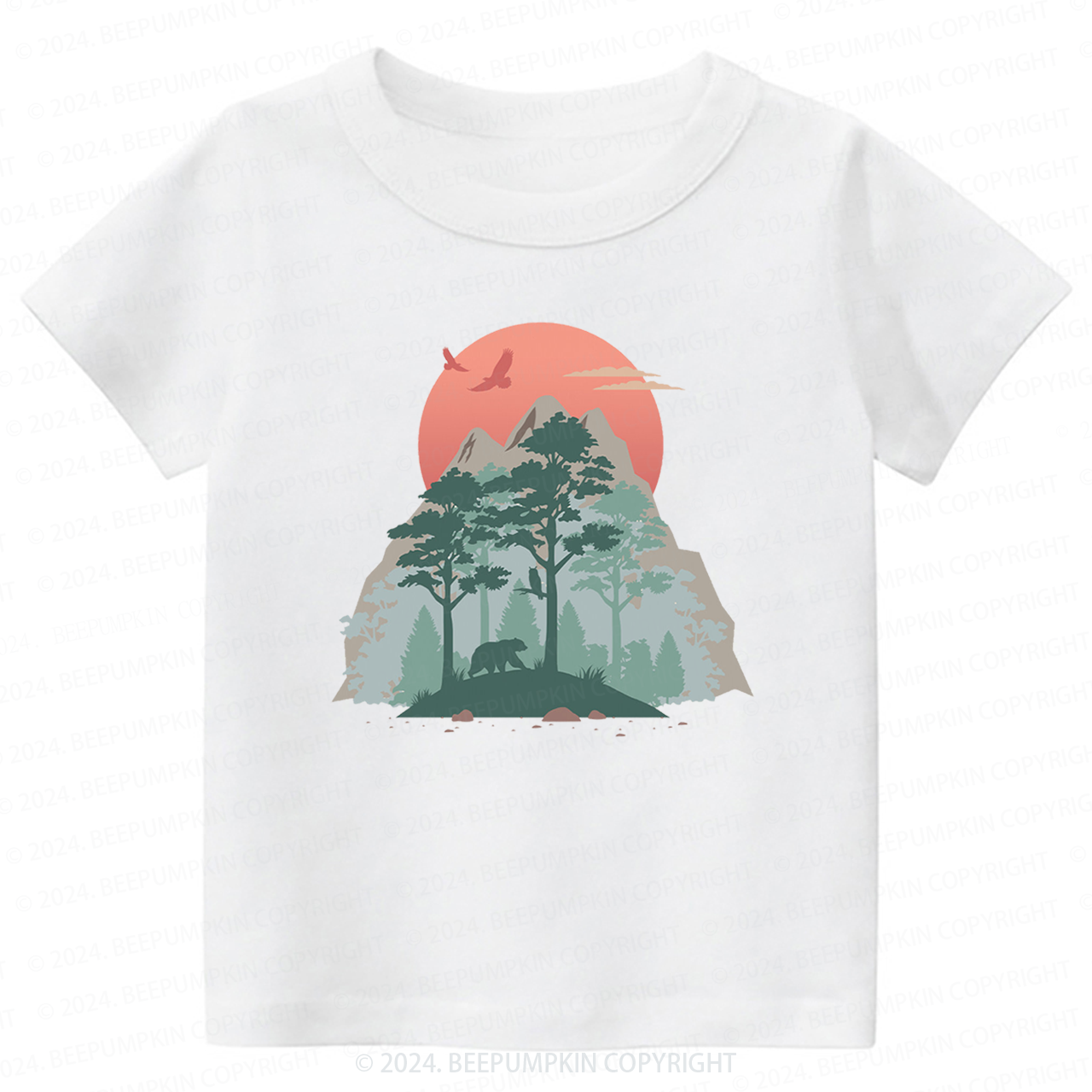 Mountain Sunset Toddler&Kids Tees 