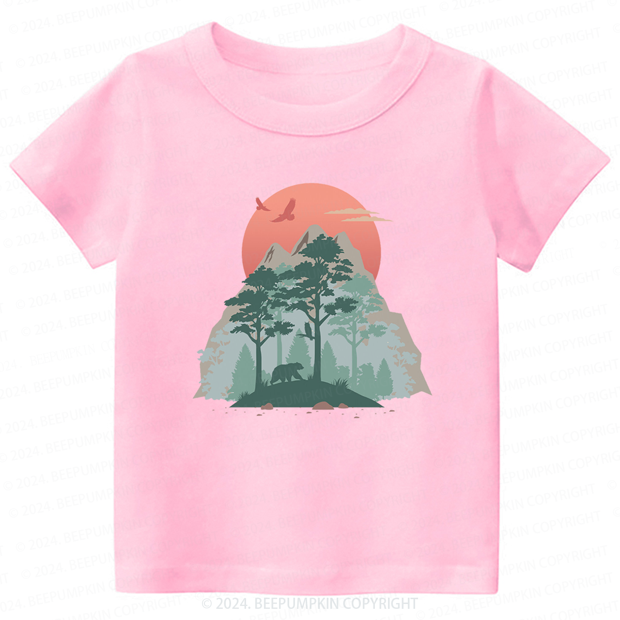 Mountain Sunset Toddler&Kids Tees 