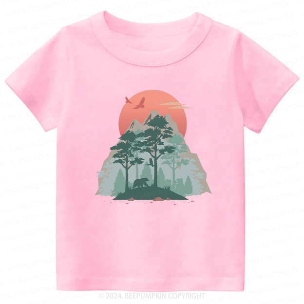 Mountain Sunset Toddler&Kids Tees 