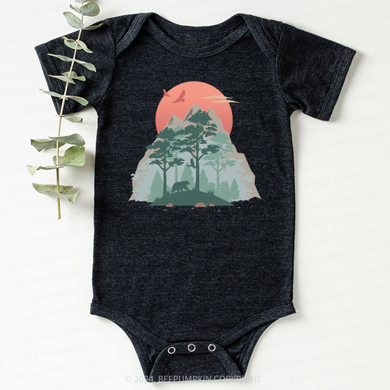 Mountain Sunset Bodysuit For Baby 