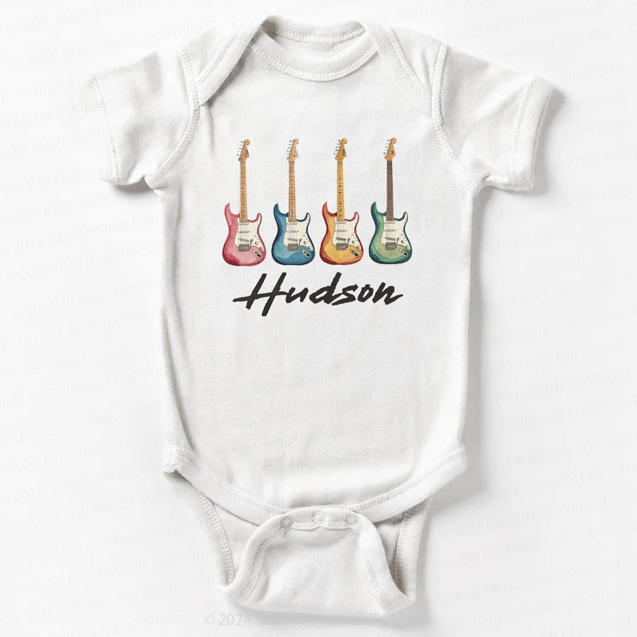 Personalized Electric Guitars In A Row Bodysuit For Baby 8