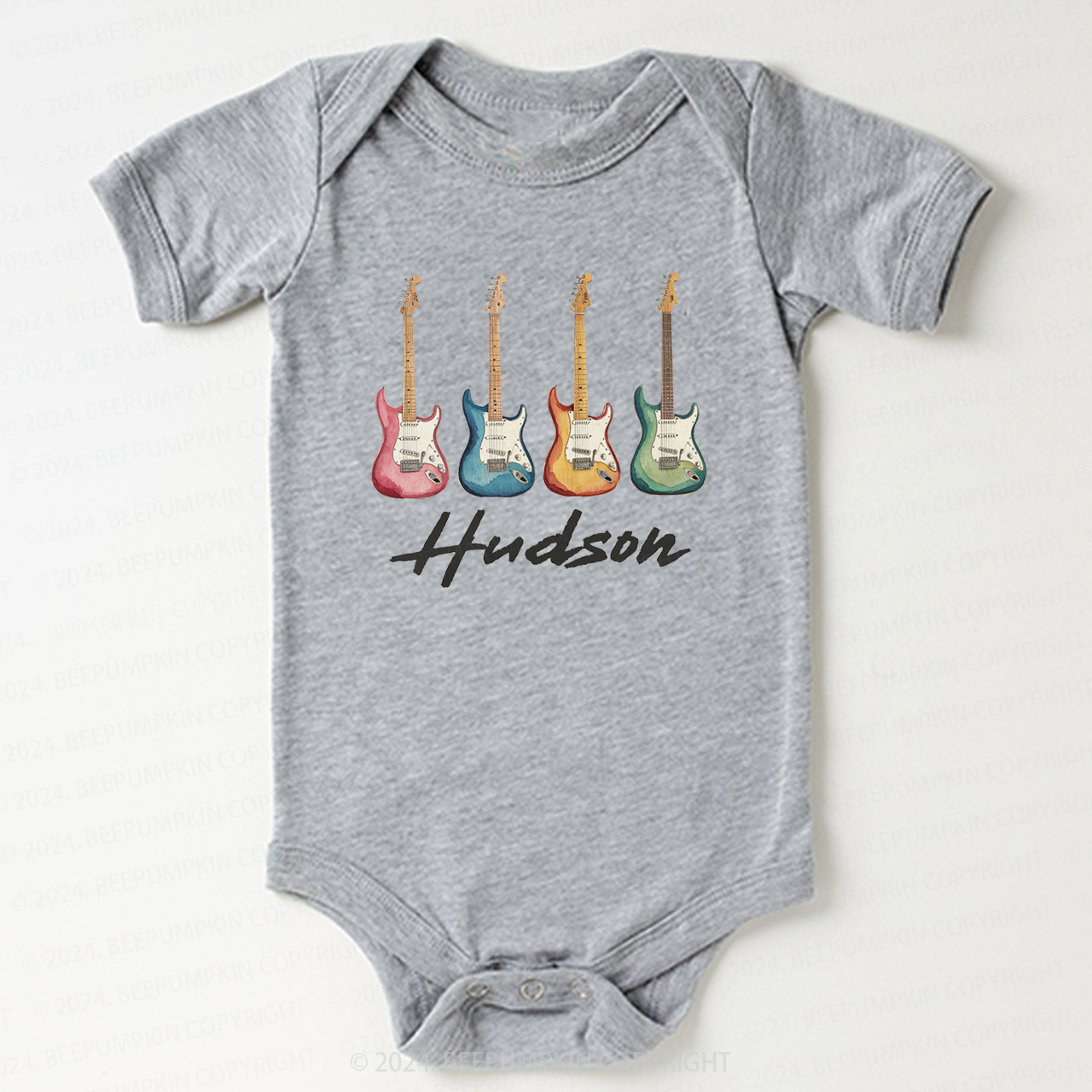 Personalized Electric Guitars In A Row Bodysuit For Baby 8