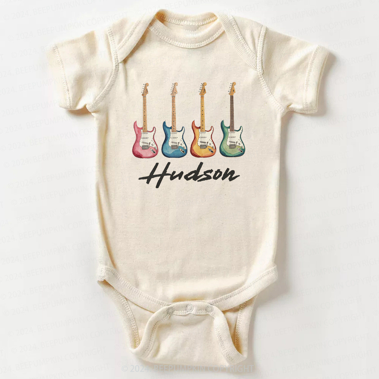 Personalized Electric Guitars In A Row Bodysuit For Baby 8