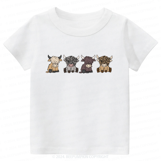 Highland Cows Toddler&Kids Tees 
