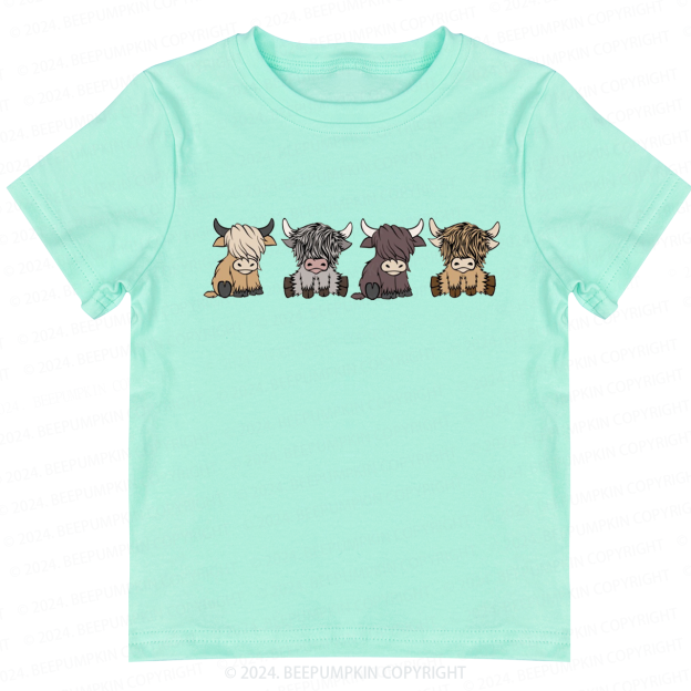 Highland Cows Toddler&Kids Tees 