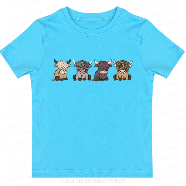 Highland Cows Toddler&Kids Tees 