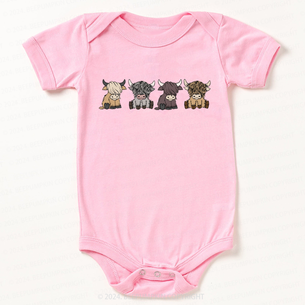 Highland Cows Bodysuit For Baby 