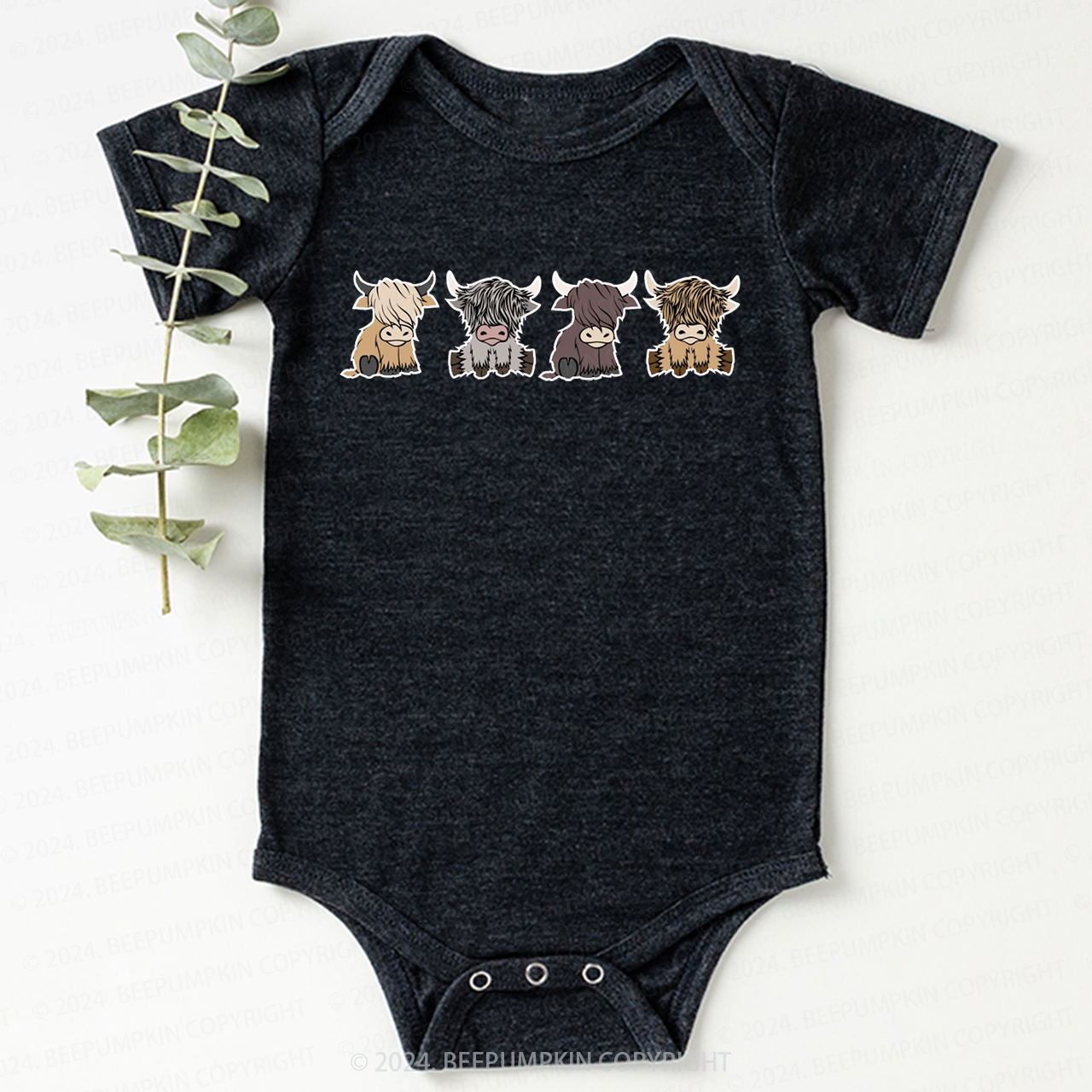 Highland Cows Bodysuit For Baby 