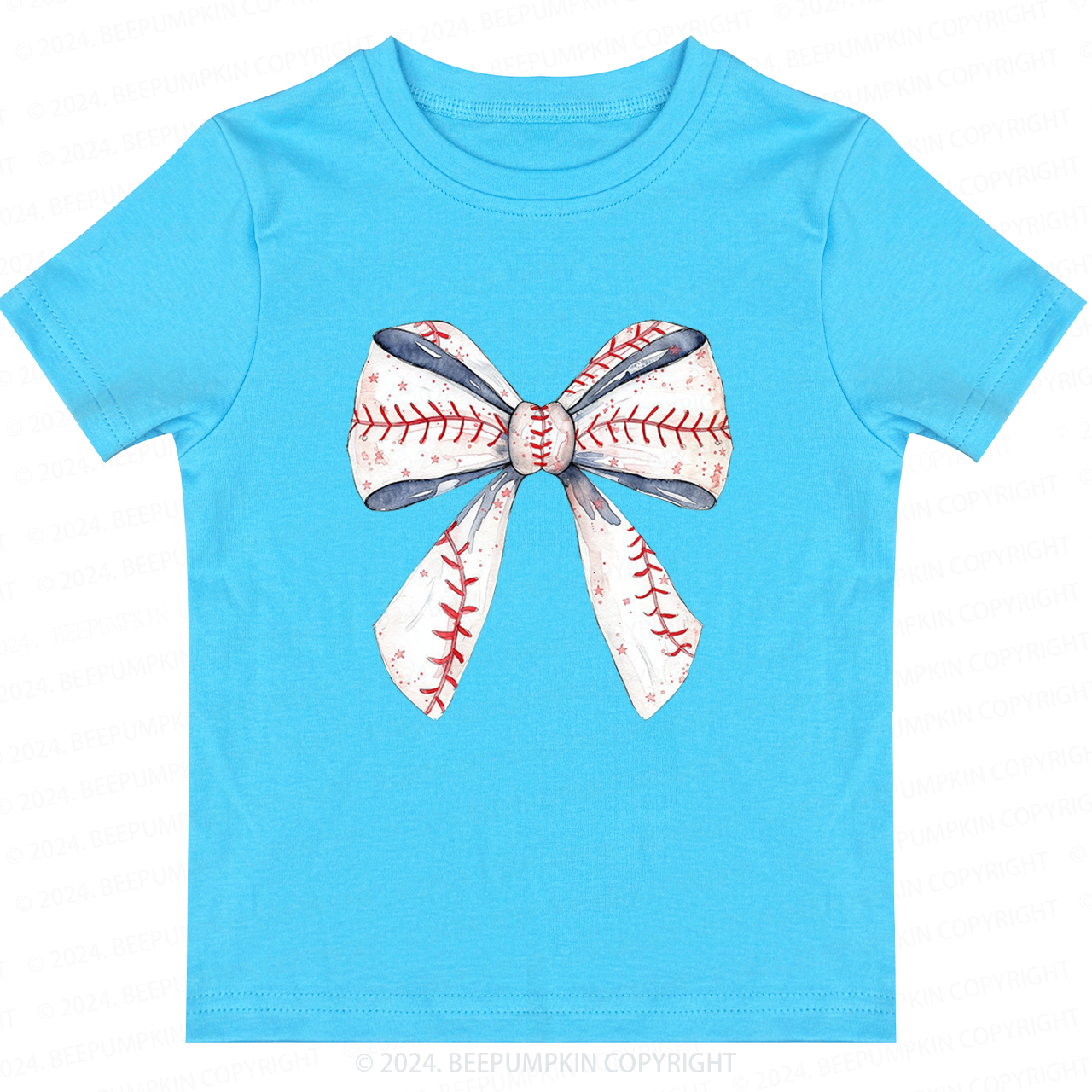 Cute Giant Baseball Ribbon Toddler&Kids Tees 