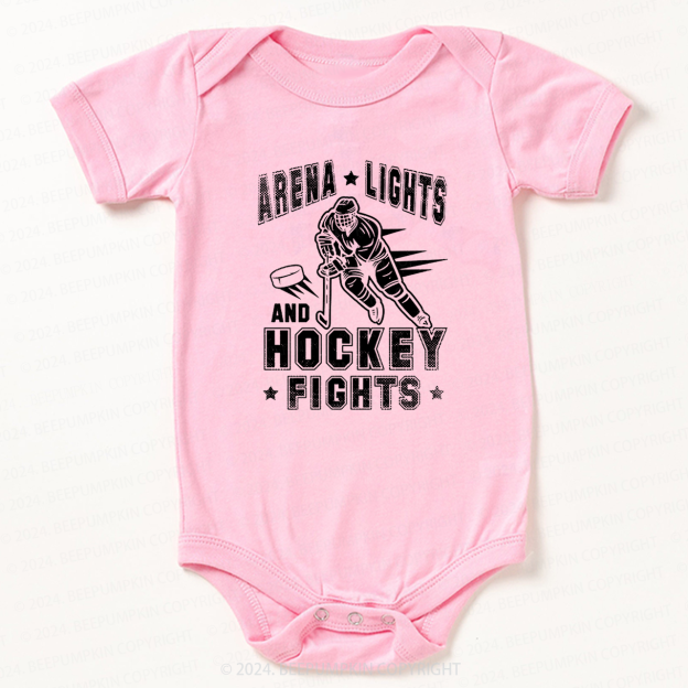 Arena Lights And Hockey Fights Bodysuit For Baby 