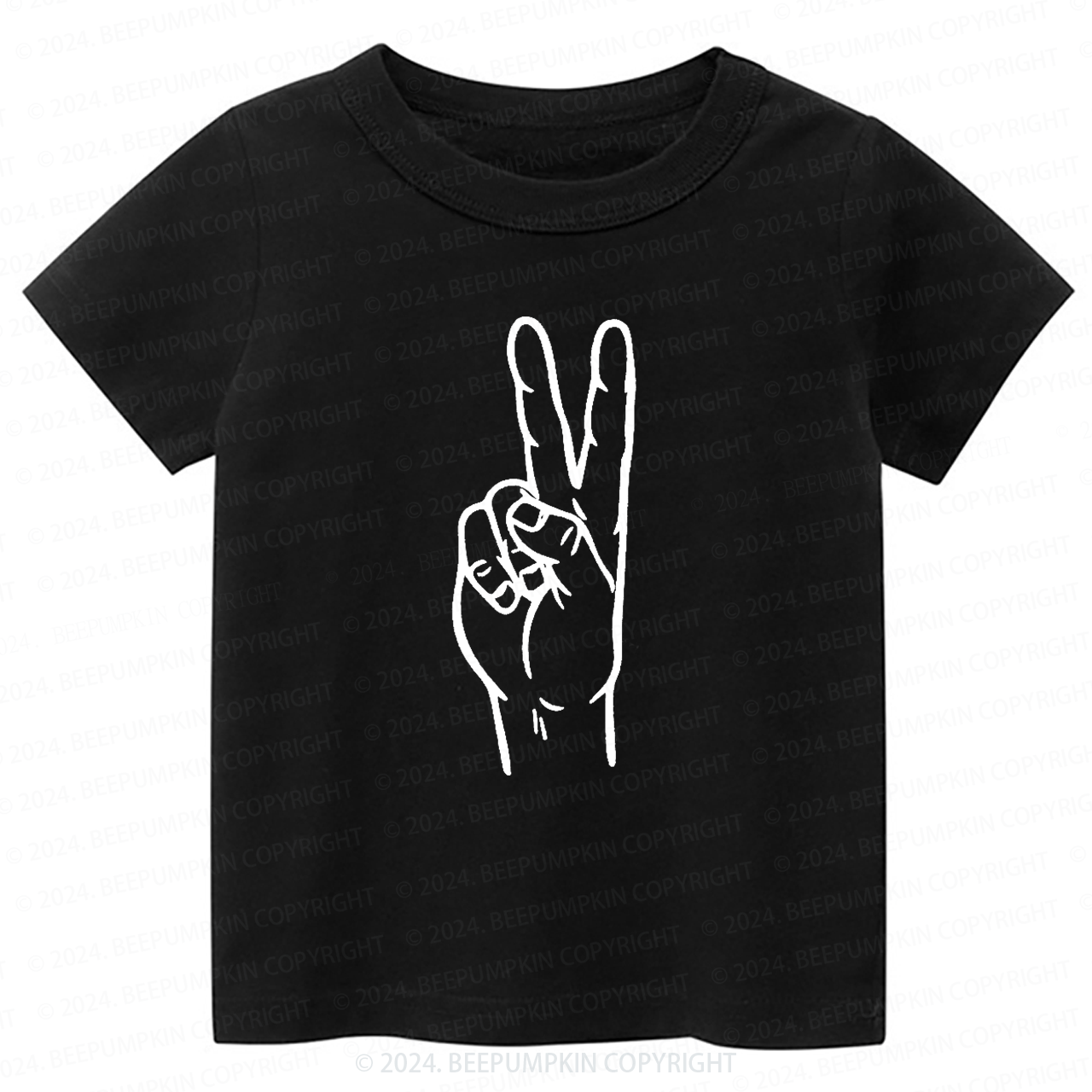 Peace Sign Two Birthday Toddler&Kids Tees 
