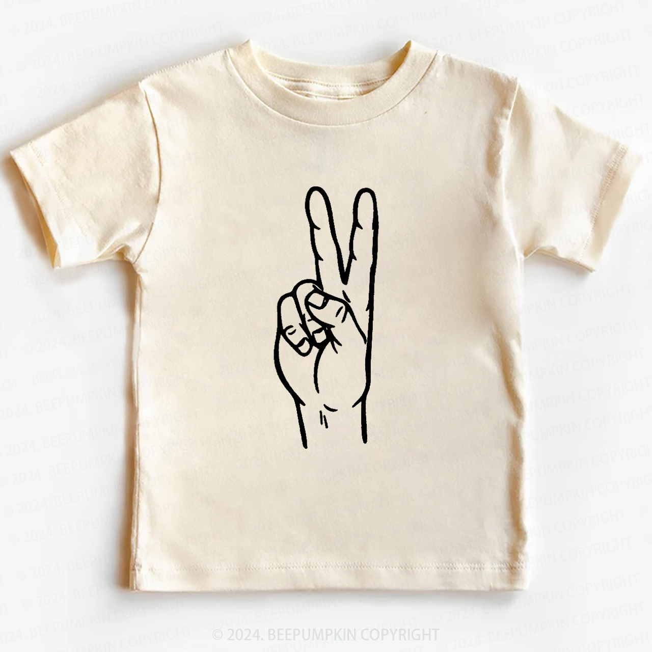 Peace Sign Two Birthday Toddler&Kids Tees 