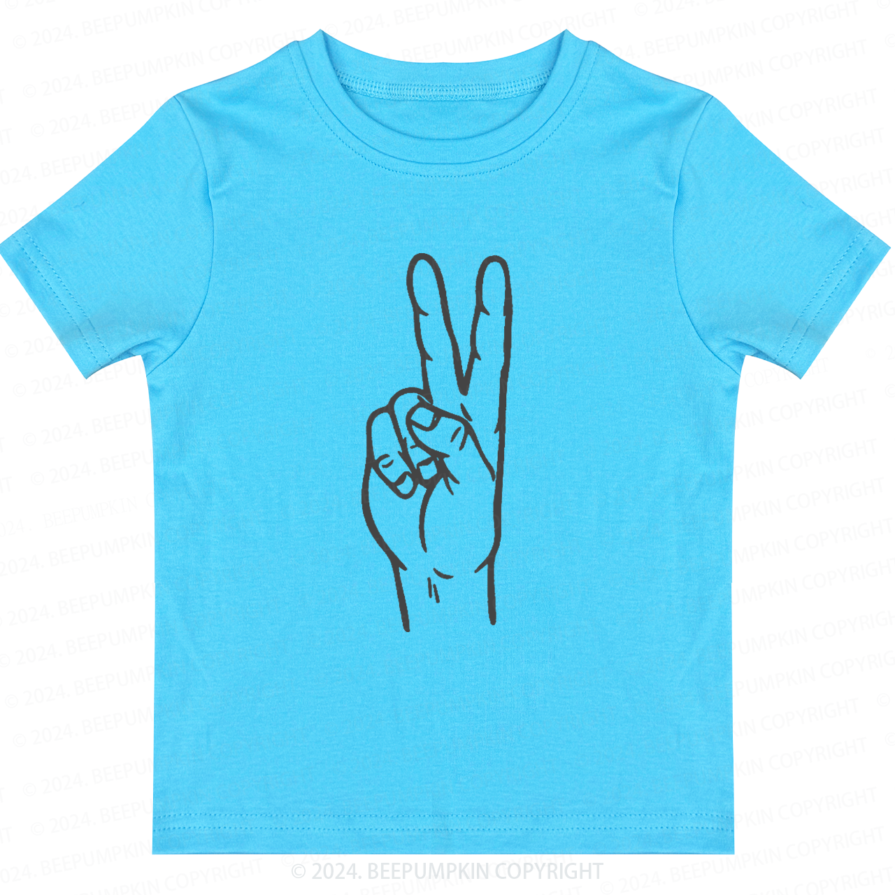 Peace Sign Two Birthday Toddler&Kids Tees 