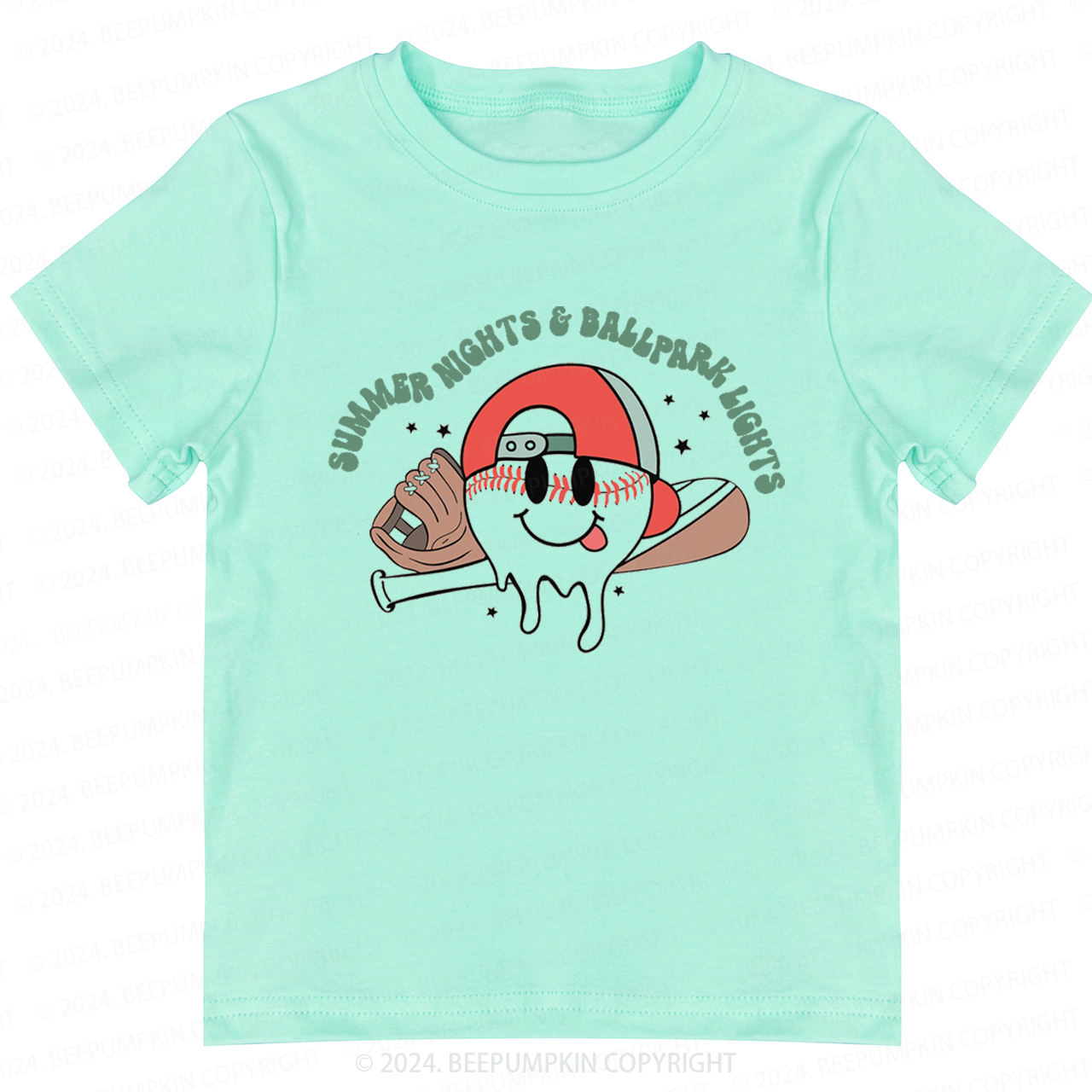 Summer Nights And Ball Park Lights Toddler&Kids Tees 