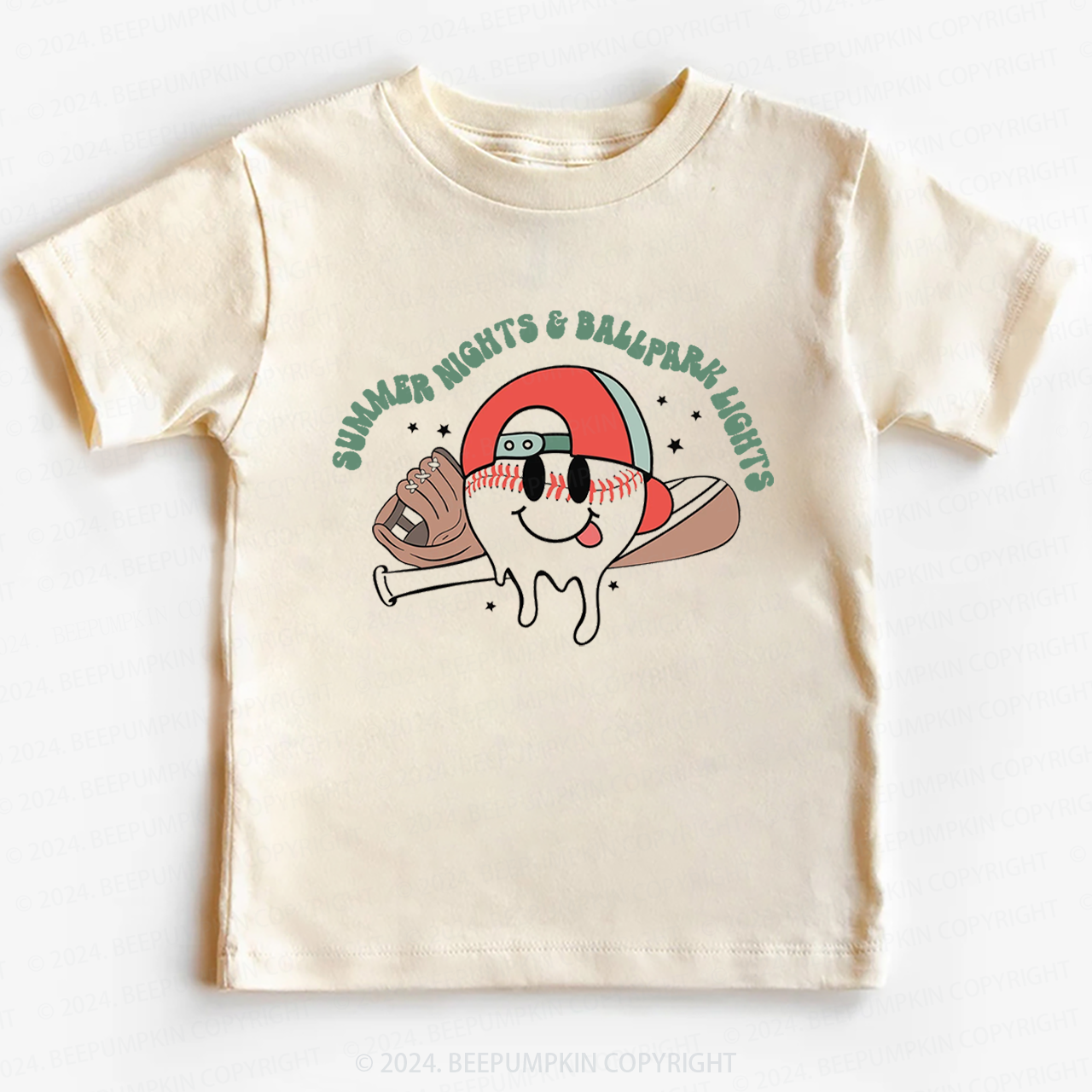 Summer Nights And Ball Park Lights Toddler&Kids Tees 