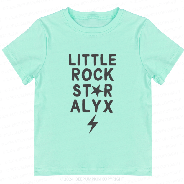 Personalized Little Rock Star Toddler&Kids Tees 8