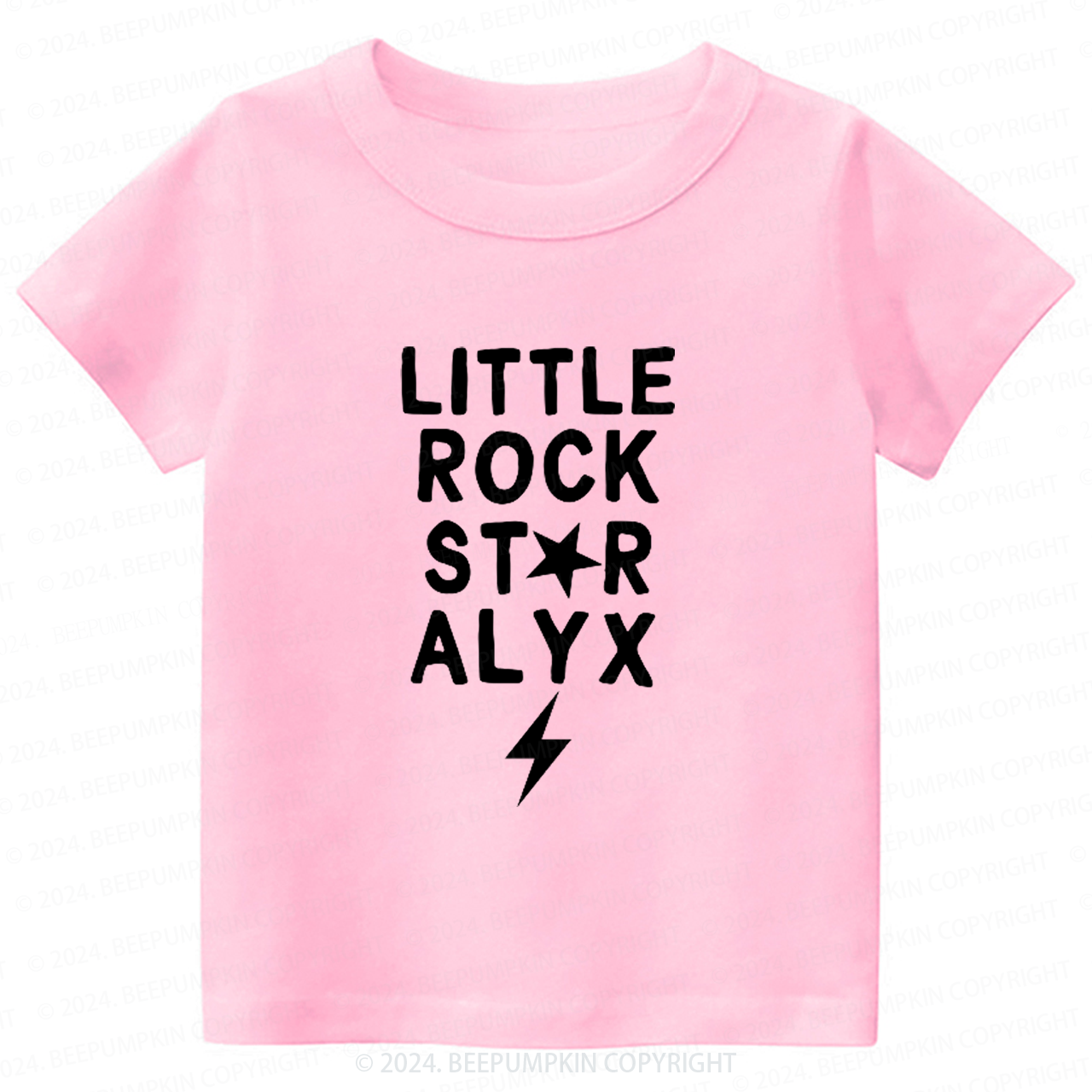 Personalized Little Rock Star Toddler&Kids Tees 8