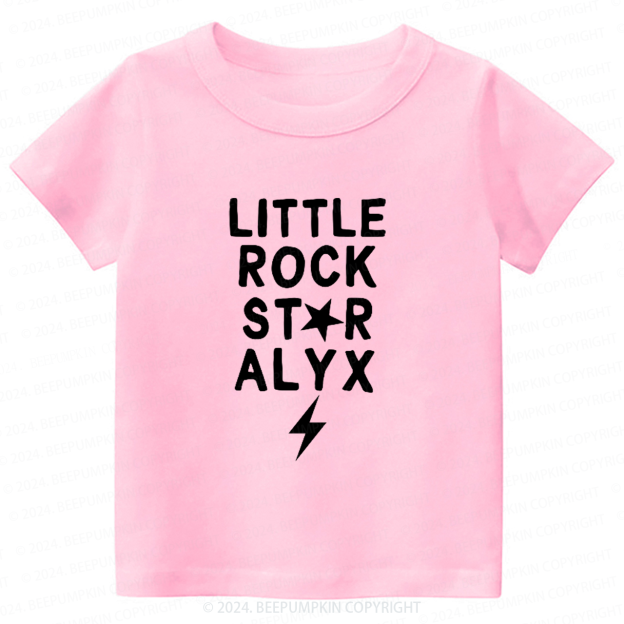 Personalized Little Rock Star Toddler&Kids Tees 8