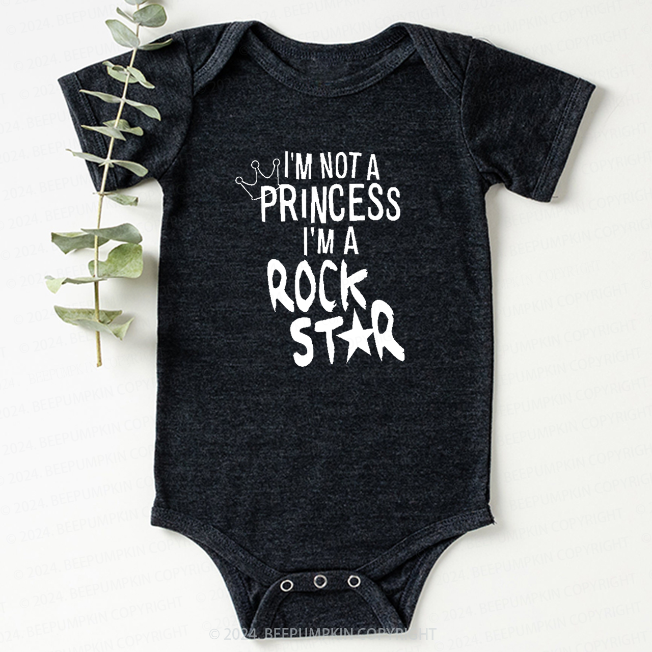 I'm Not A Princess I'm A Rock Star Bodysuit For Baby 8