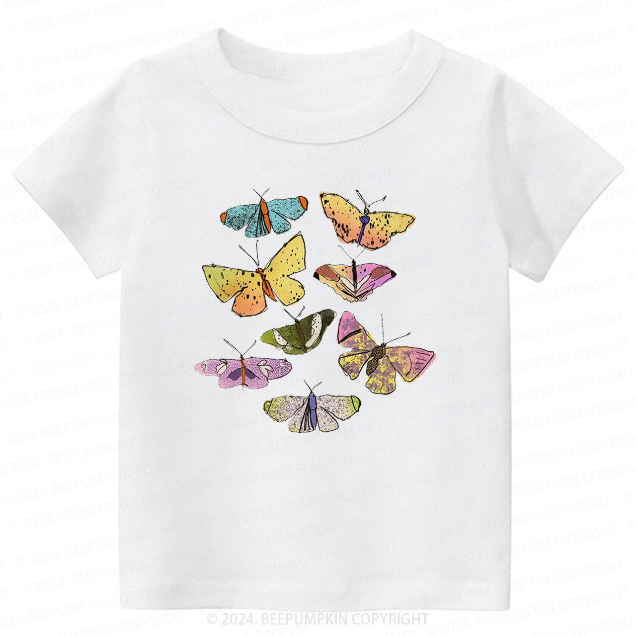 Colorful Butterflies Toddler&Kids Tees 