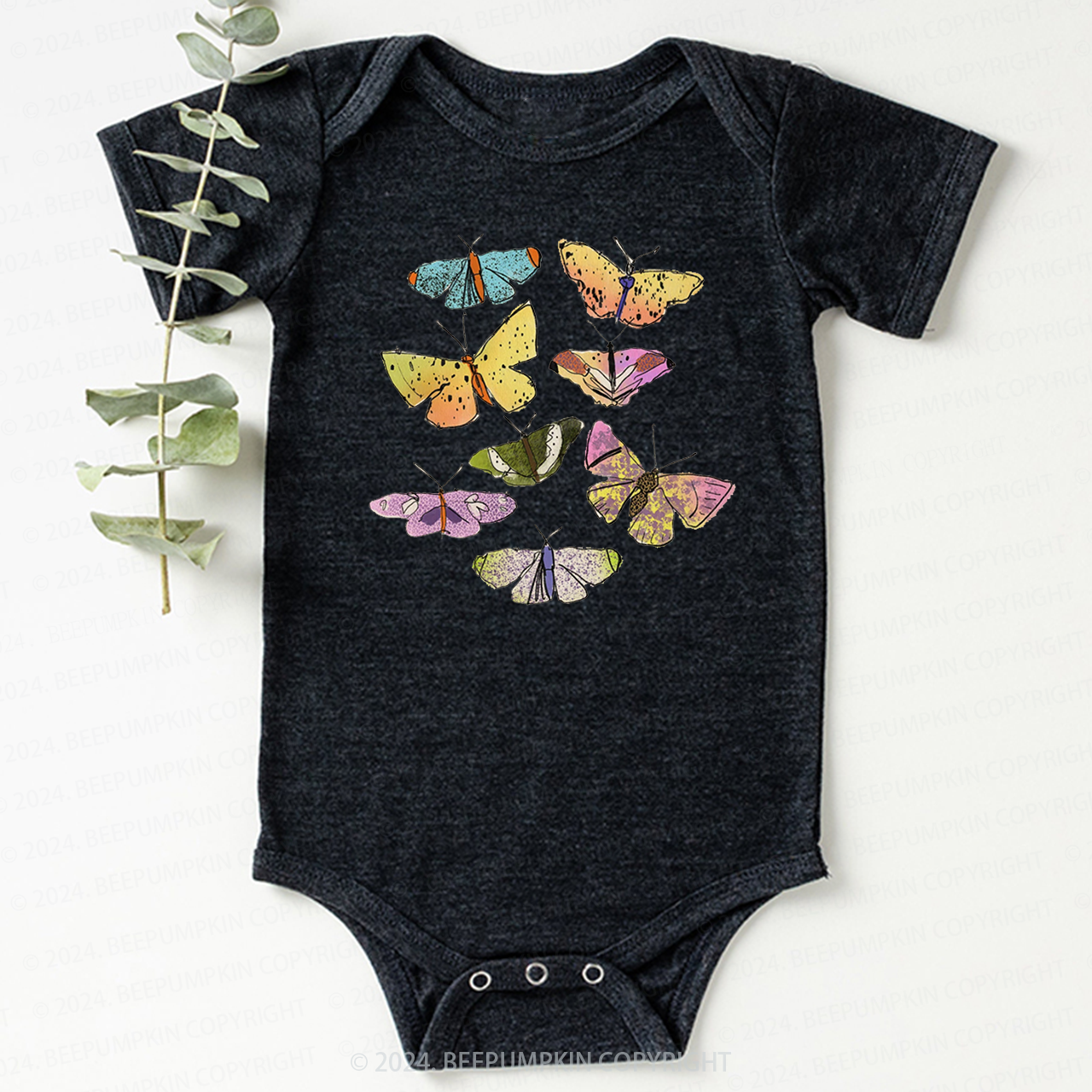 Colorful Butterflies Bodysuit For Baby 