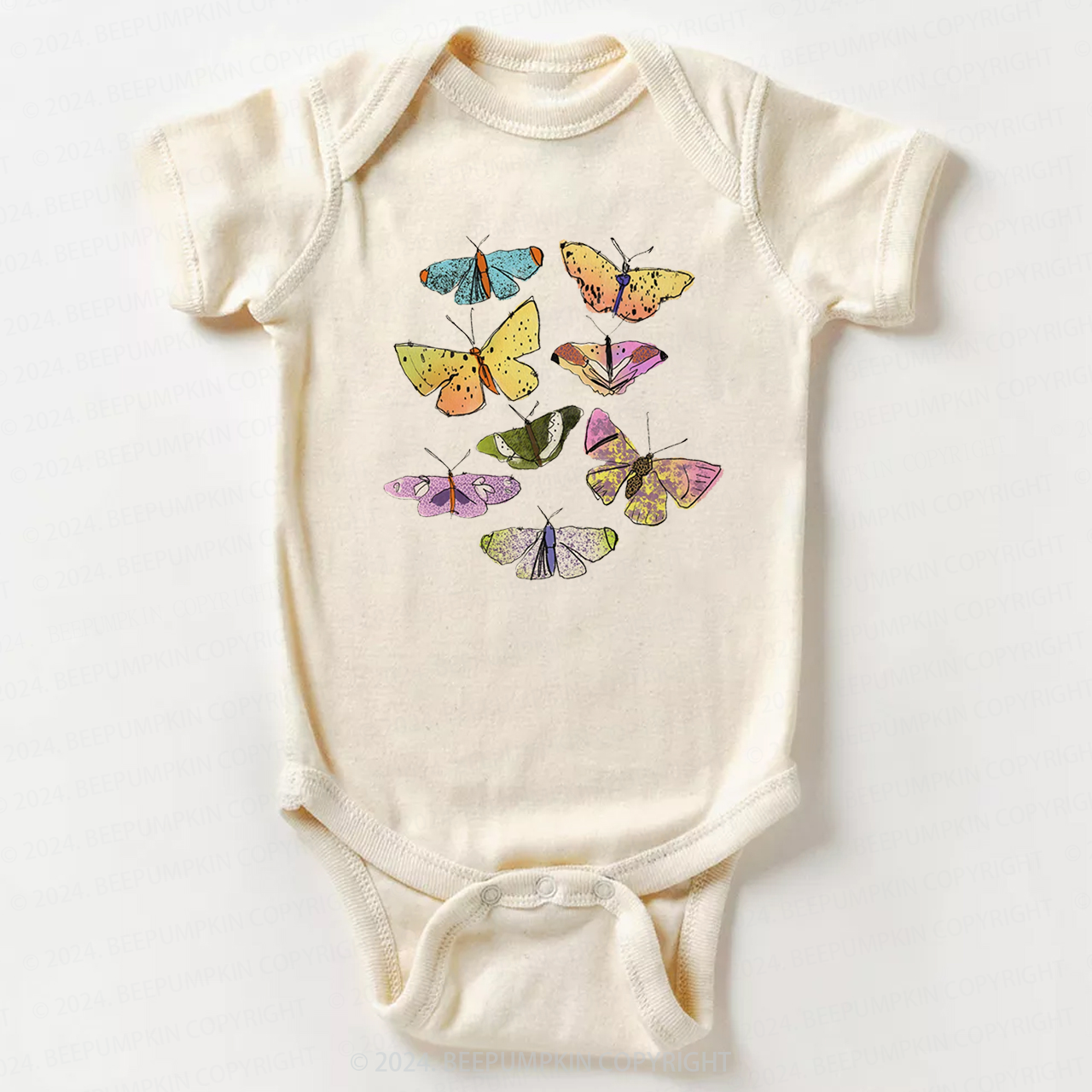 Colorful Butterflies Bodysuit For Baby 