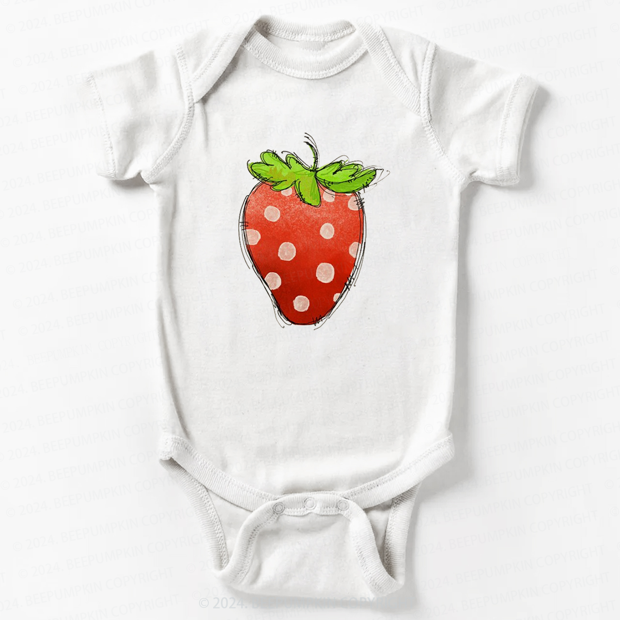 Giant Strawberry Bodysuit For Baby 