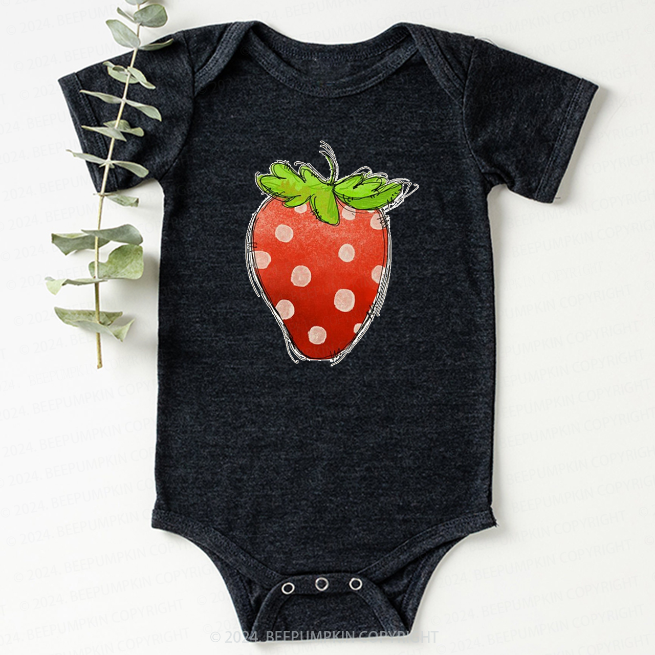 Giant Strawberry Bodysuit For Baby 