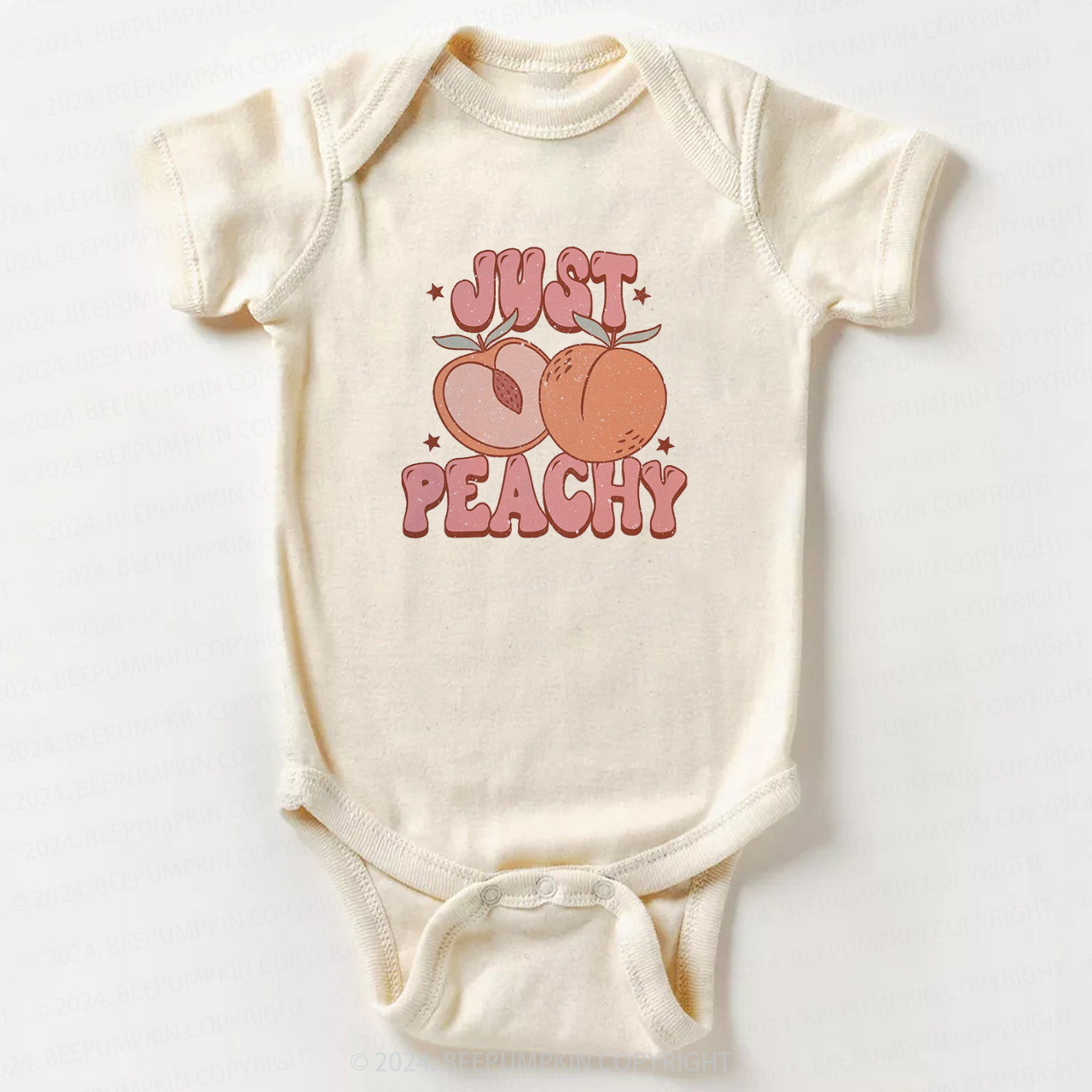 Just Peachy Summer Retro Bodysuit For Baby 