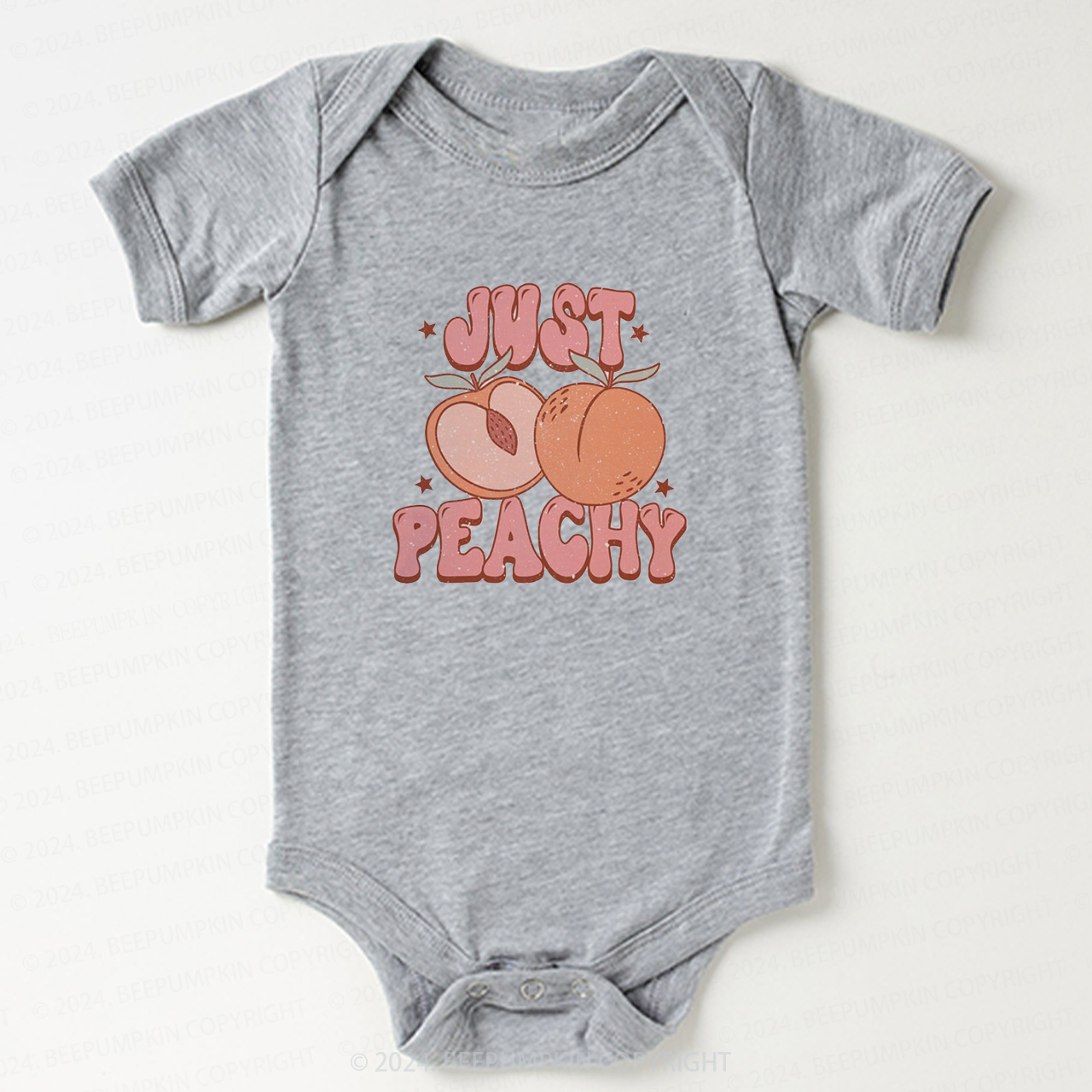 Just Peachy Summer Retro Bodysuit For Baby 