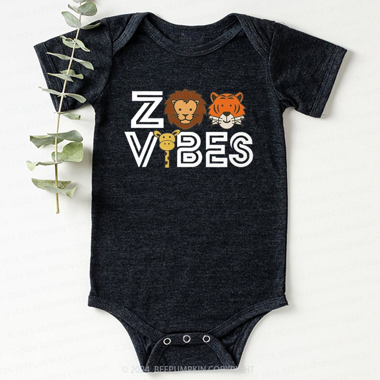  Zookeeper Wild Animals Bodysuit For Baby 