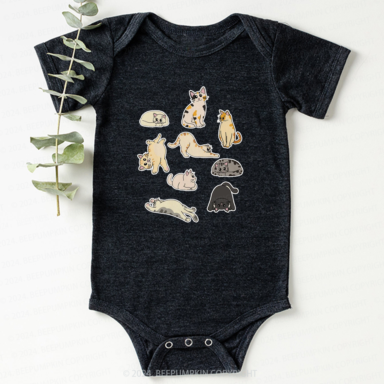 Cute Afternoon Cats Bodysuit For Baby 
