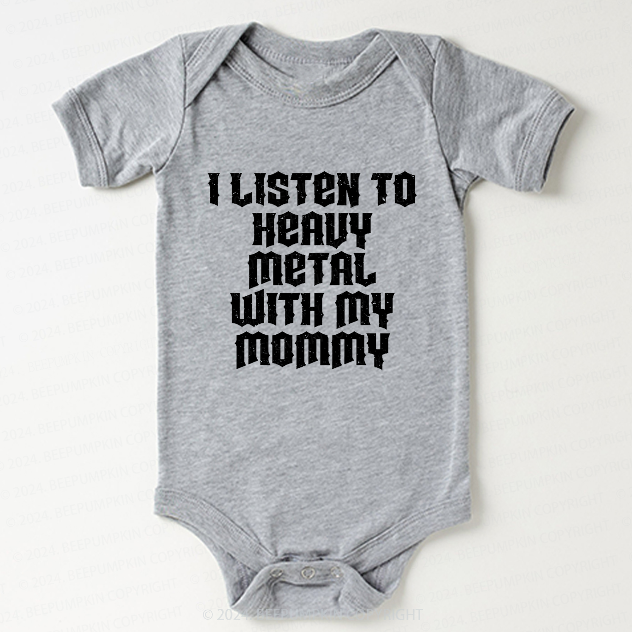 I Listen To Heavy Metal With My Mommy Bodysuit For Baby 7