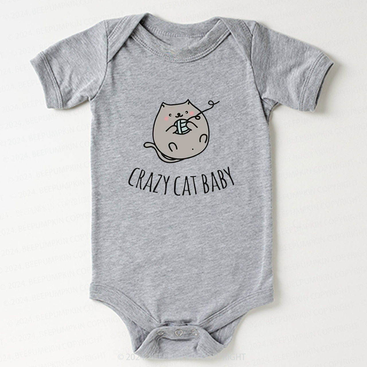 Crazy Cat Bodysuit For Baby 