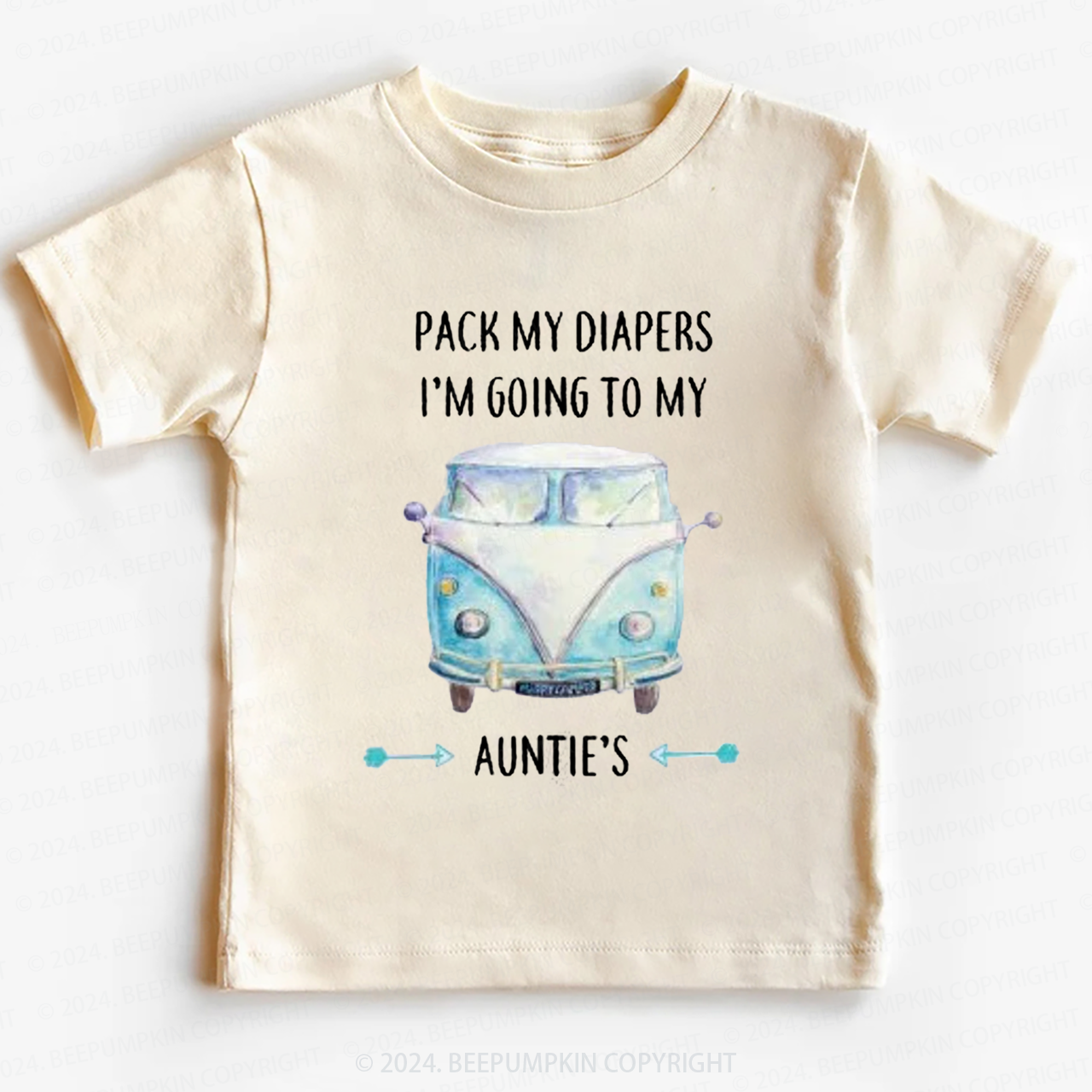 Pack My Diapers I'm Going To My Auntie's Toddler&Kids Tees 7