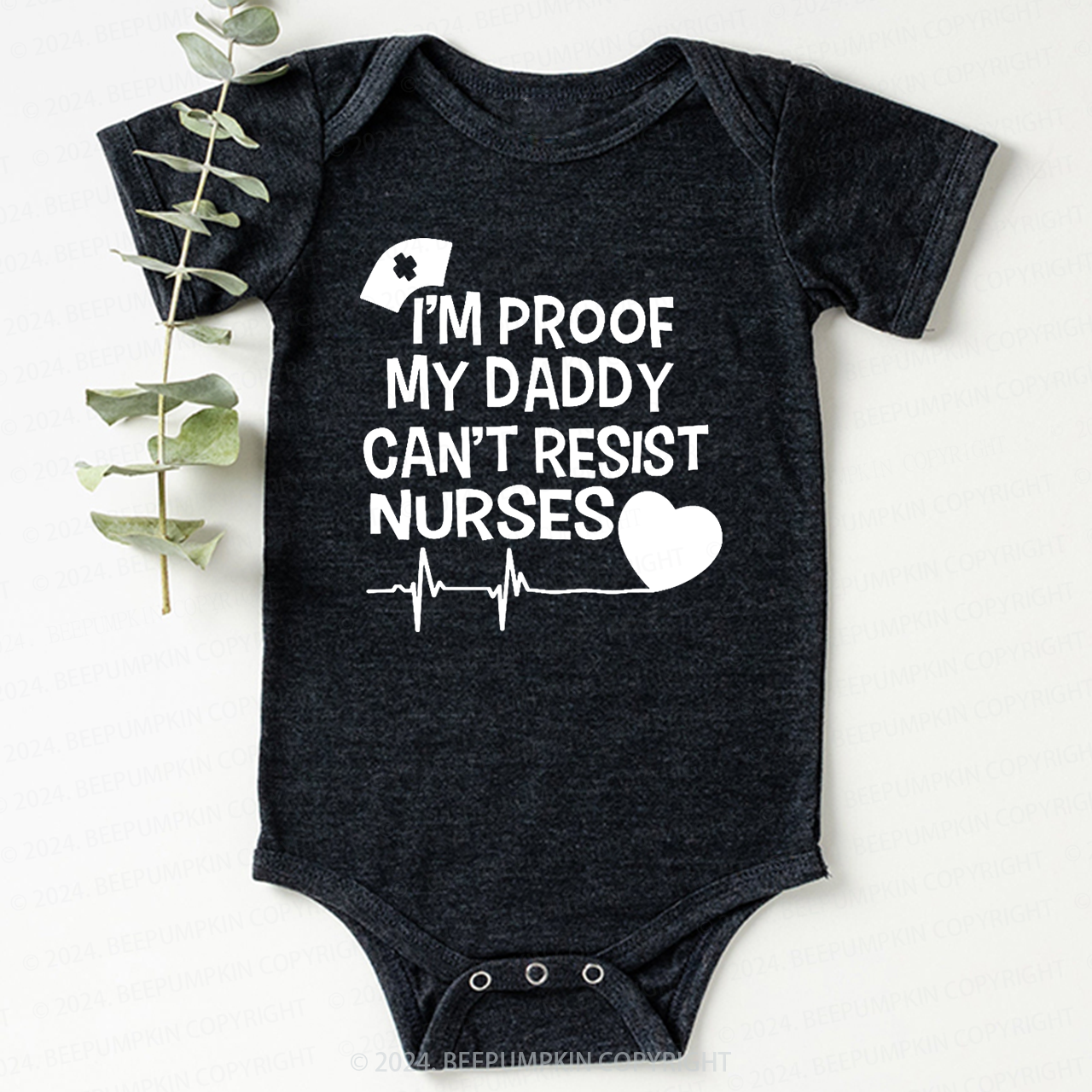 Daddy Can't Resist  Nurses Bodysuit For Baby