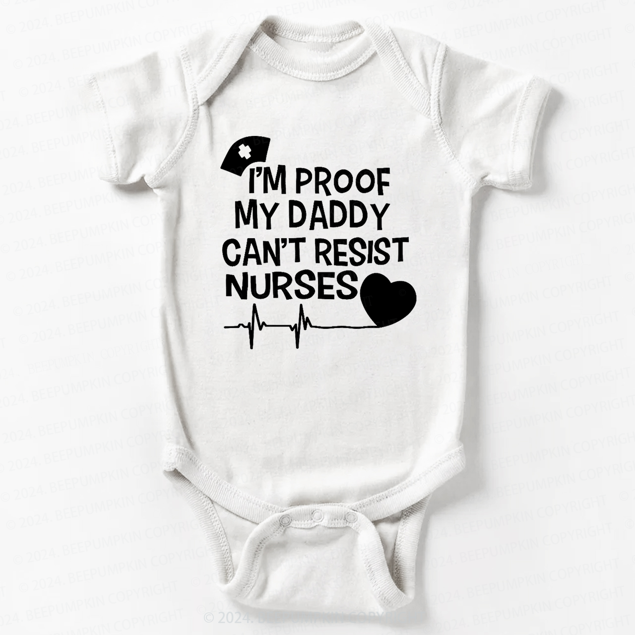 Daddy Can't Resist  Nurses Bodysuit For Baby