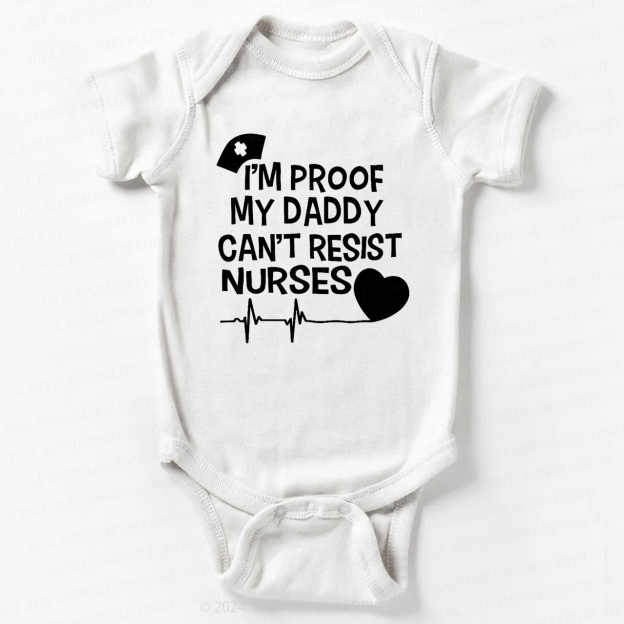 Daddy Can't Resist  Nurses Bodysuit For Baby