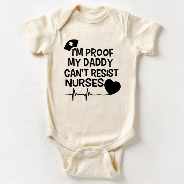 Daddy Can't Resist  Nurses Bodysuit For Baby