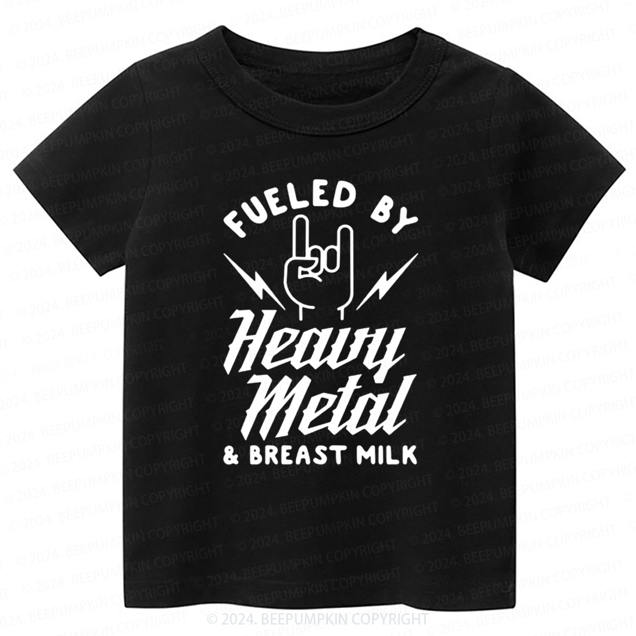 Fueled By Heavy Metal & Breast Milk Toddler&Kids Tees 8