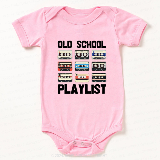 Old School Playlist Bodysuit For Baby 8
