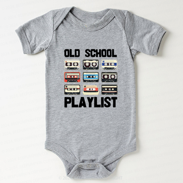 Old School Playlist Bodysuit For Baby 8