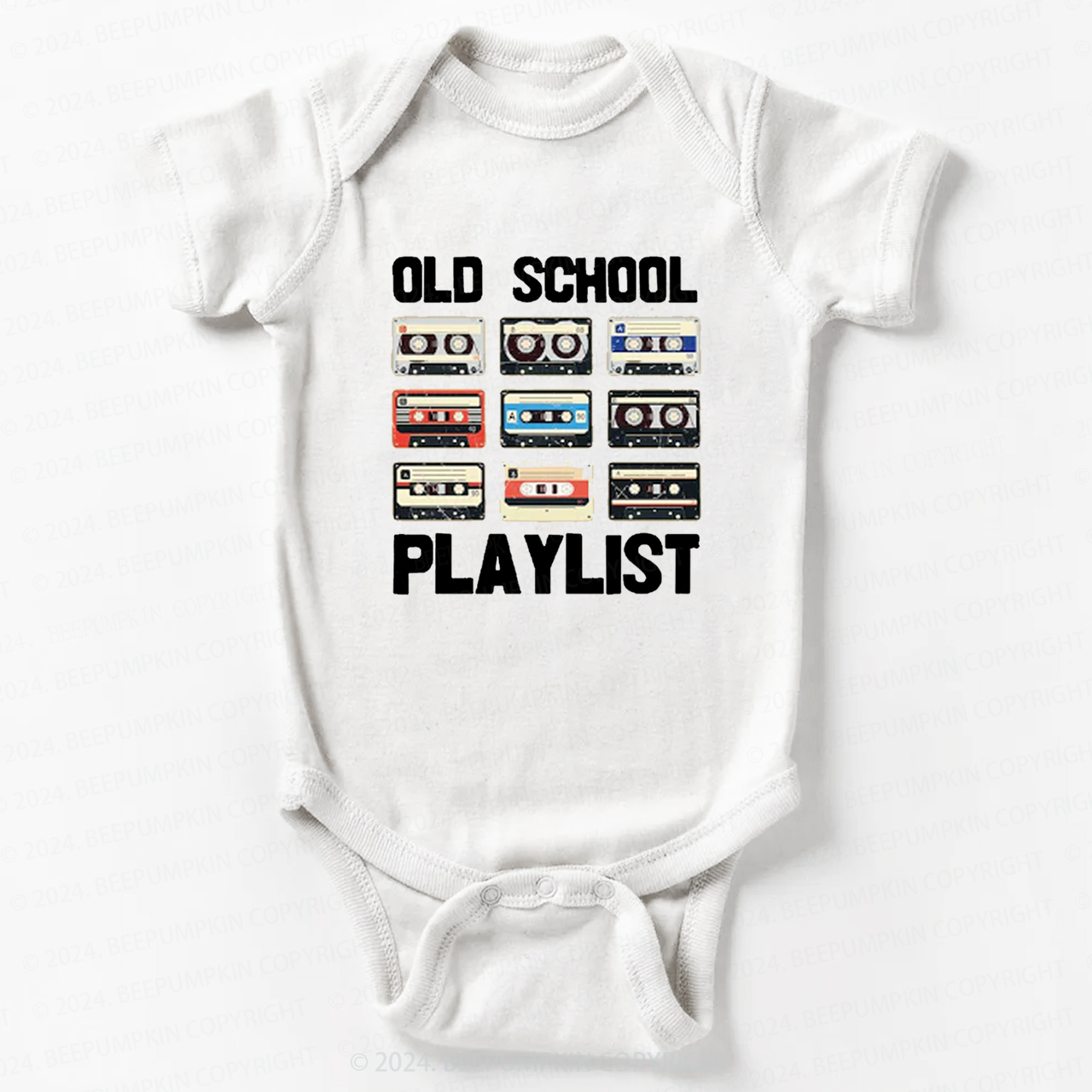 Old School Playlist Bodysuit For Baby 8