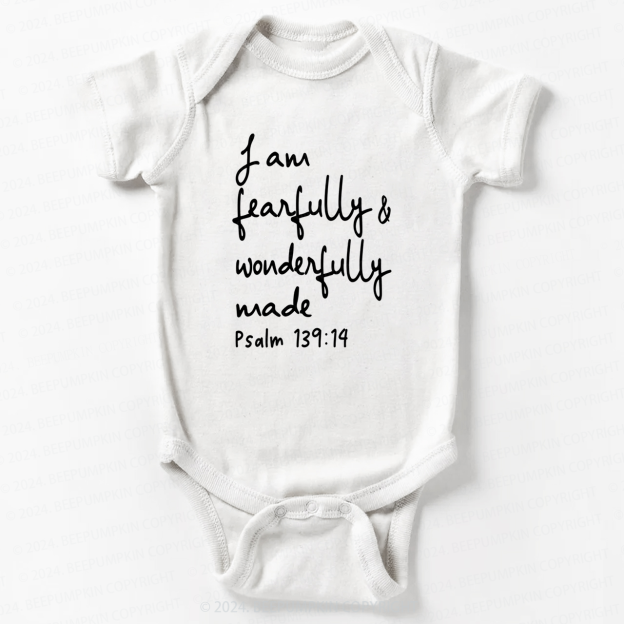 I Am Fearfully And Wonderfully Made Bodysuit For Baby 