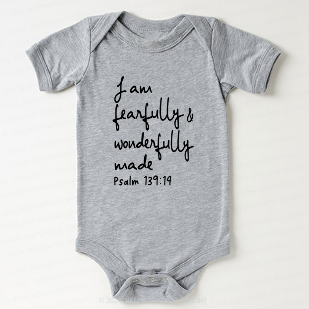 I Am Fearfully And Wonderfully Made Bodysuit For Baby 
